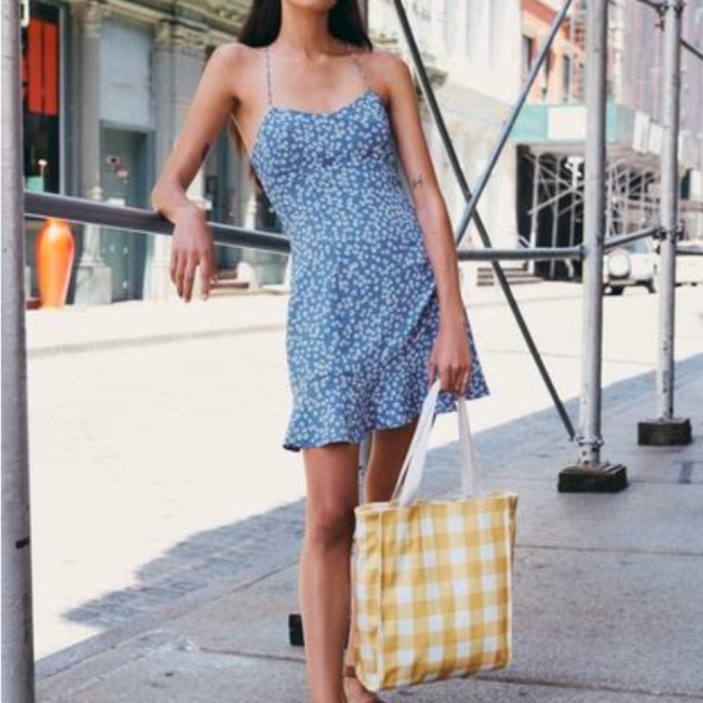 Zara Blue and White Floral Dress